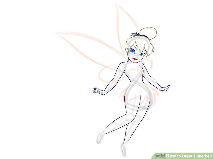 728x546 Easy Ways To Draw Tinkerbell - A Drawing Of Tinkerbell