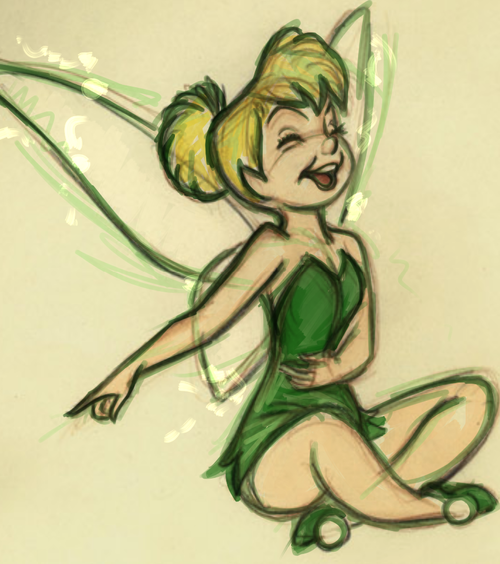 500x564 Tinkerbell Uploaded - A Drawing Of Tinkerbell