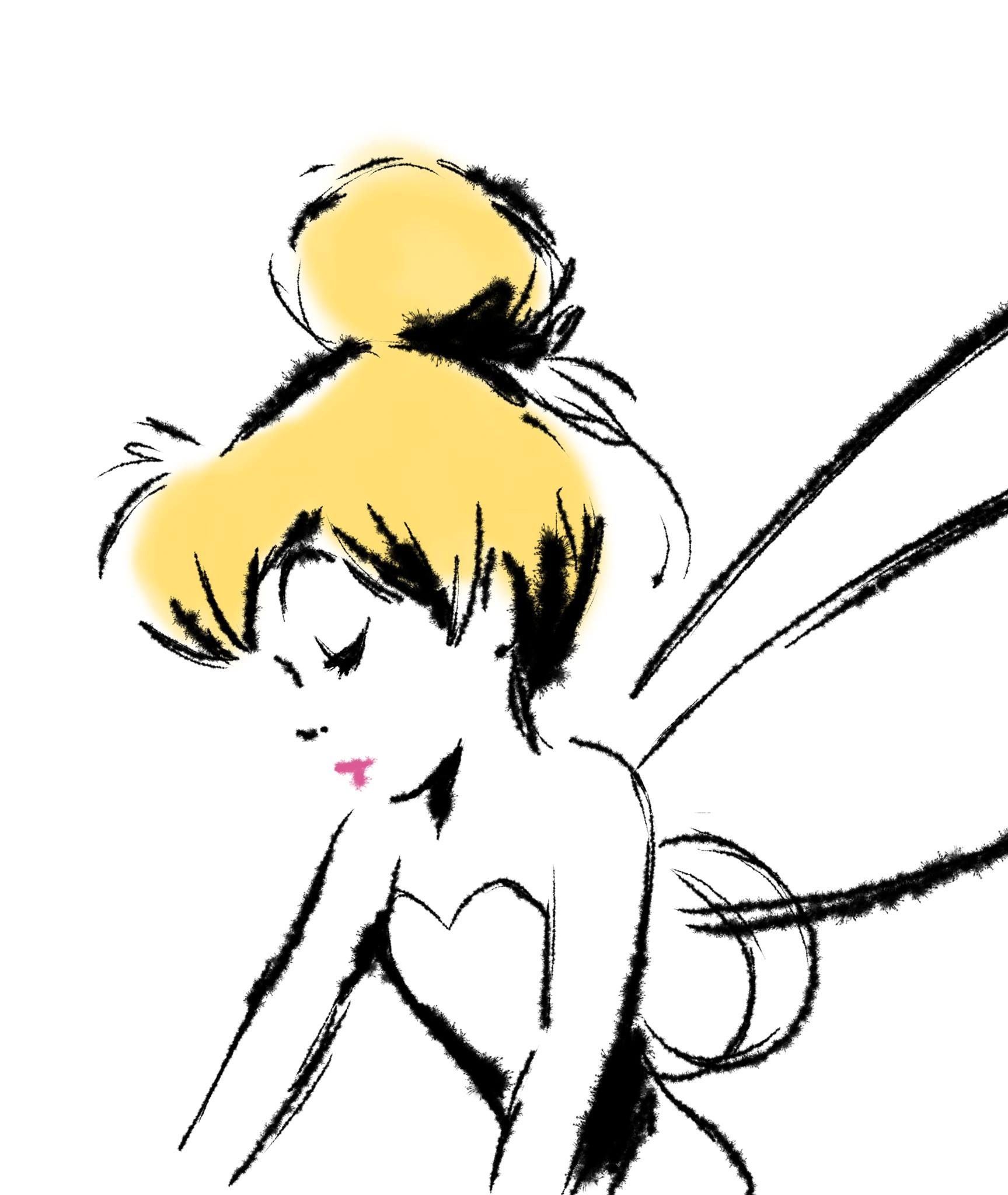 1727x2048 A Drawing Of Tinkerbell - A Drawing Of Tinkerbell