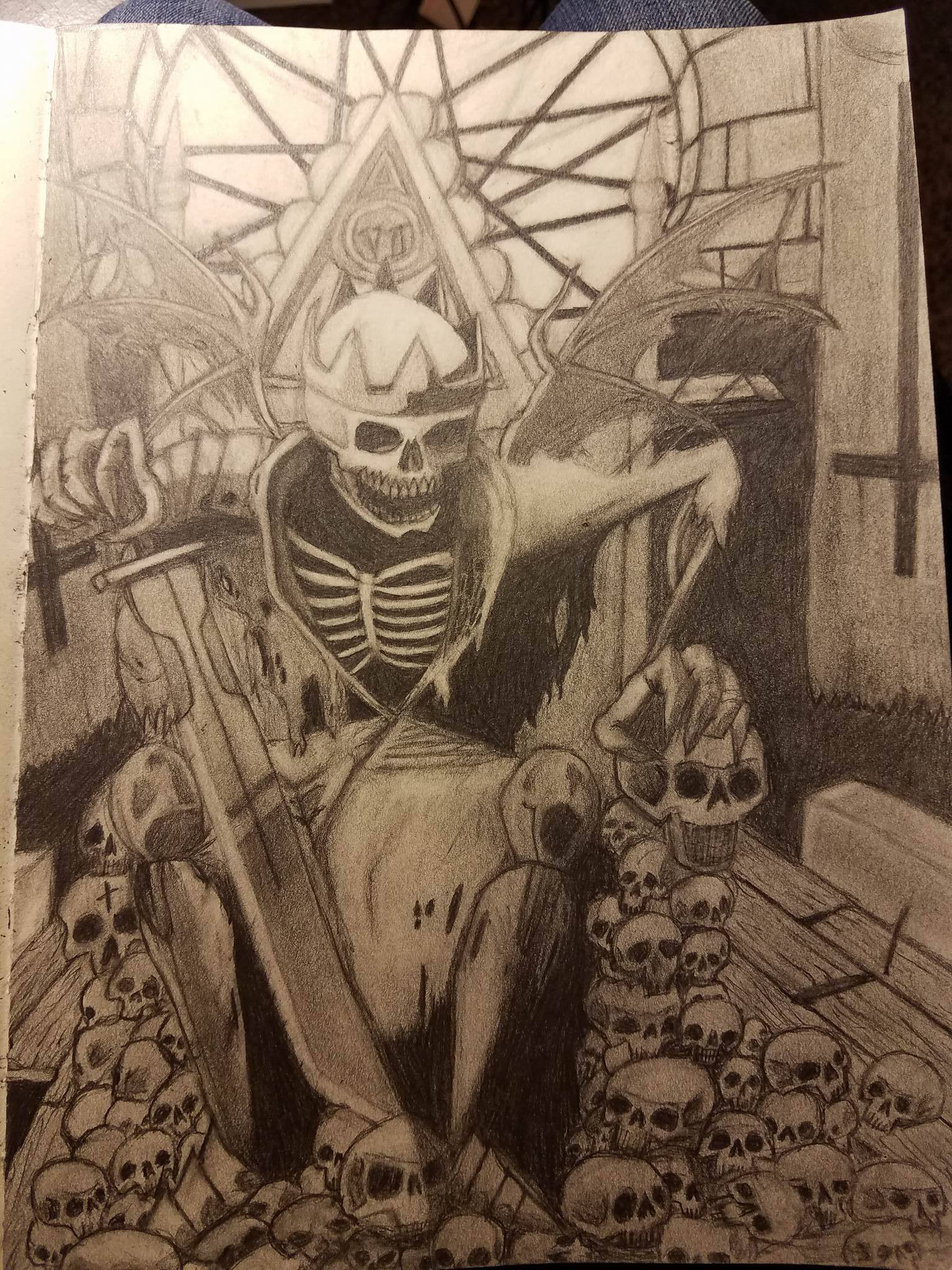 1536x2048 hail to the king sketch that i've done! what art should i do - A7x Drawings