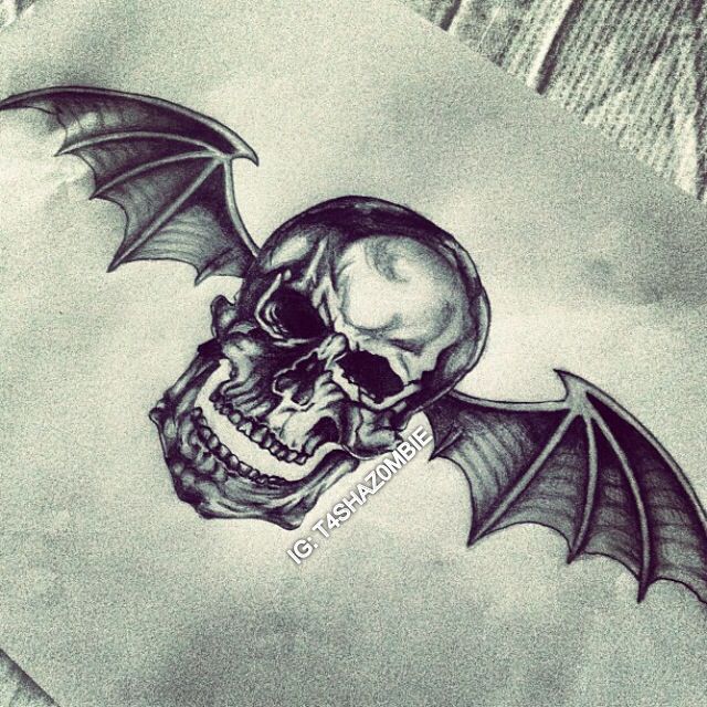 640x640 Original Deathbat Drawing - A7x Drawings