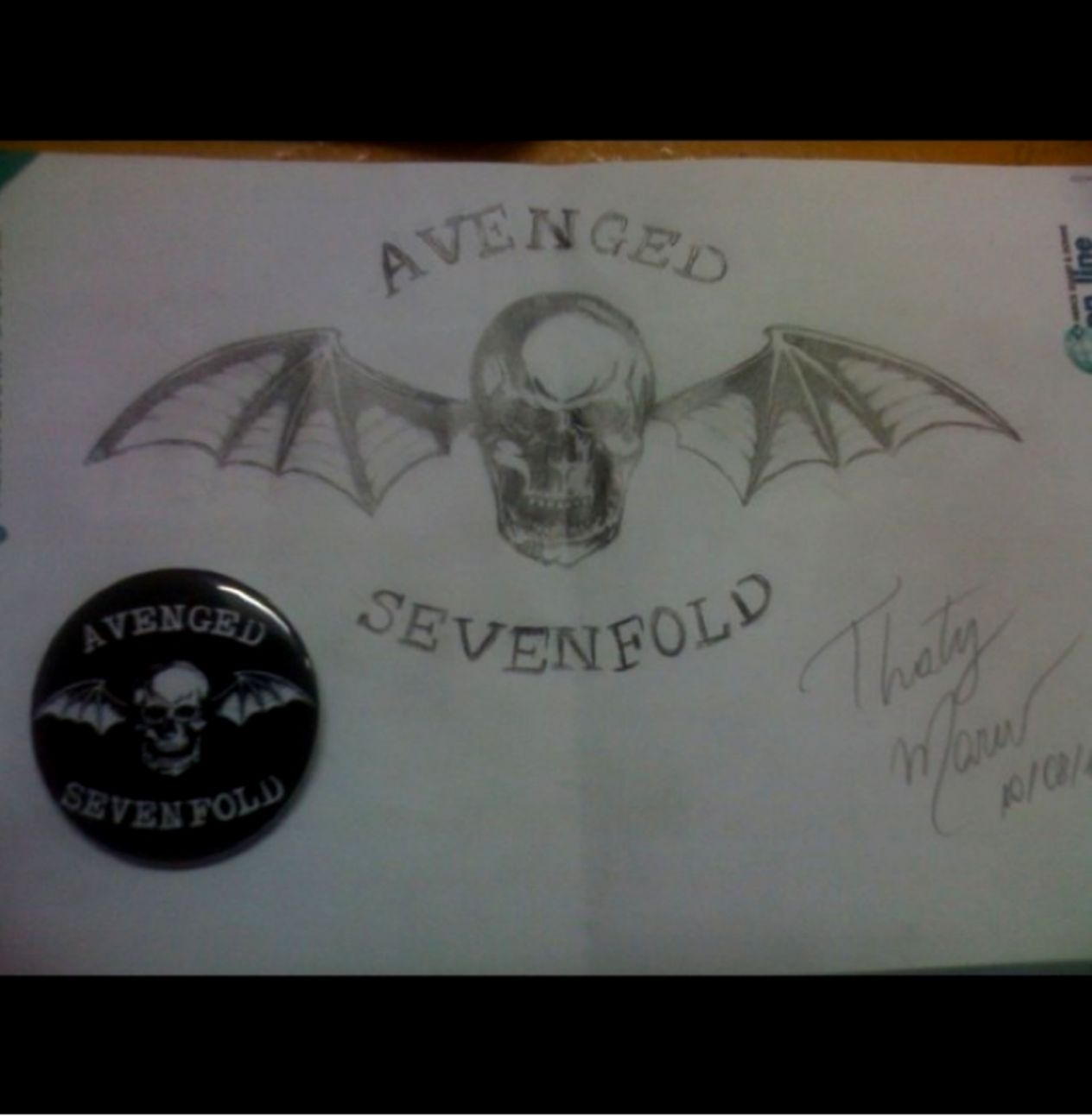 1264x1293 Abstract Avenged Logo Picture Room Wallpapers - A7x Drawings