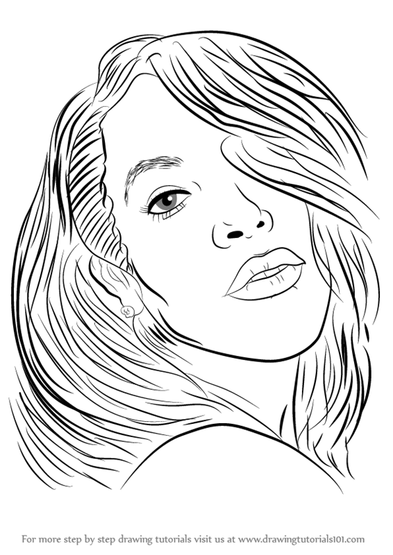 566x800 learn how to draw aaliyah - Aaliyah Drawing