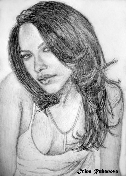 501x700 portrait of aaliyah - Aaliyah Drawing