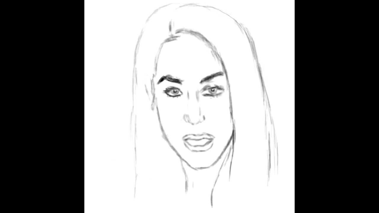 1280x720 Aaliyah Speed Drawing - Aaliyah Drawing Step By Step
