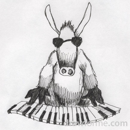 435x435 Draw For Me An Aardvark Playing The Piano - Aardvark Drawing