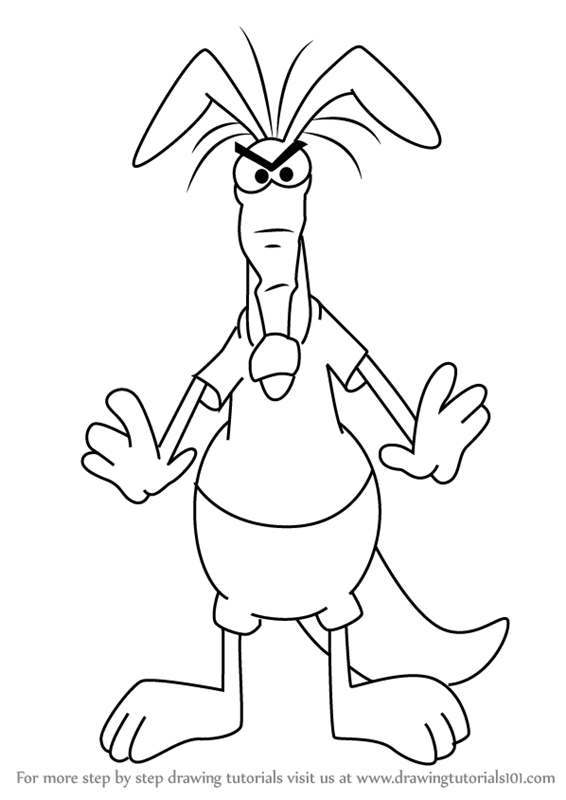 566x800 Learn How To Draw The Aardvark From The Ant And The Aardvark - Aardvark Drawing
