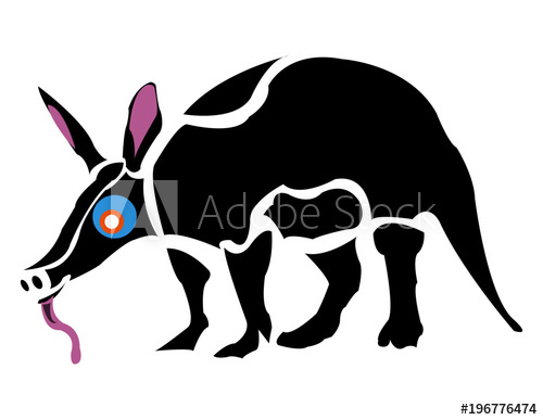 500x387 Aardvark Drawing Graphic - Aardvark Drawing