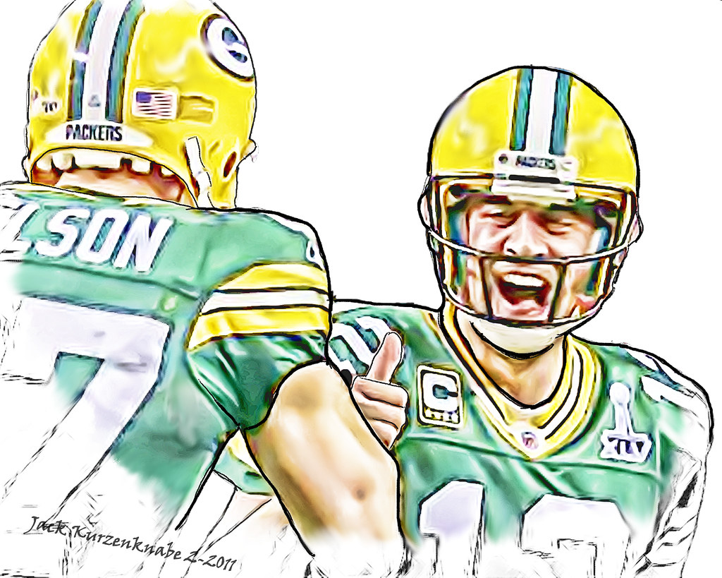 1024x819 green bay packers aaron rodgers and jordy nelson - Aaron Rodgers Drawing