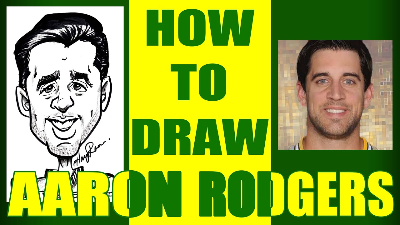 1280x720 how to draw a quick caricature aaron rodgers - Aaron Rodgers Drawing