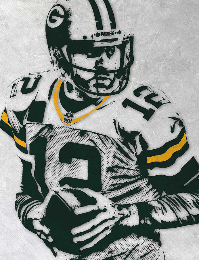 692x900 aaron rodgers green bay packers pixel art mixed media - Aaron Rodgers Drawing