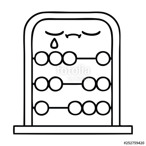 500x500 line drawing cartoon abacus stock image and royalty free vector - Abacus Drawing
