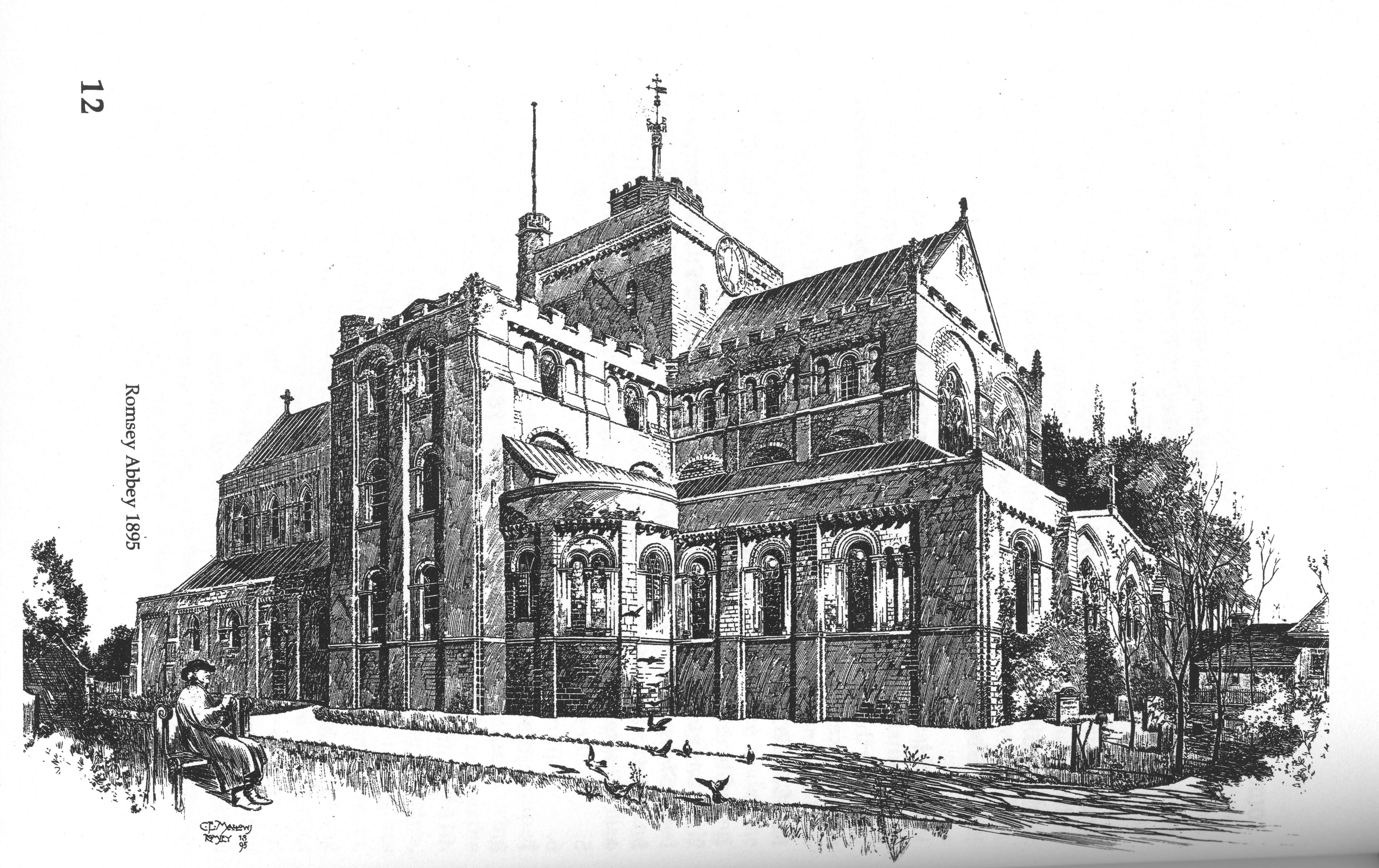 4926x3104 Romsey Abbey Derrickjknight - Abbey Drawing