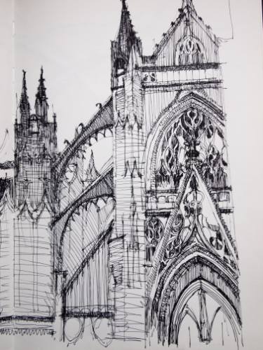 375x500 The Abbey - Abbey Drawing