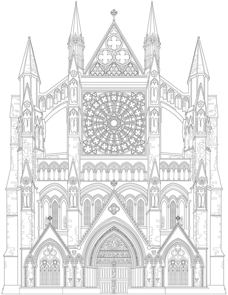 800x1035 westminster abbey north front arch history - Abbey Drawing