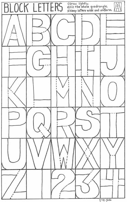 500x795 block letters - Abc Blocks Drawing