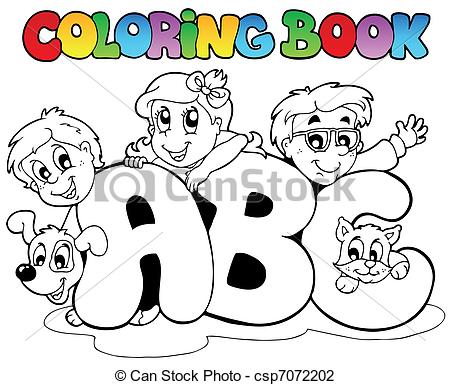 450x385 coloring book school abc letters - Abc Drawing