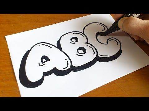 480x360 very easy ! how to draw graffiti bubble letters abc for kids - Abc Drawing