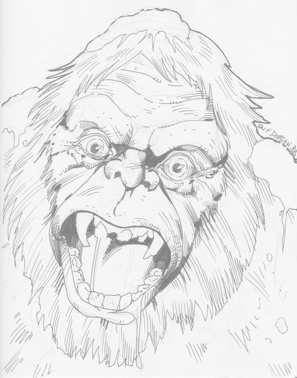 983x1250 abominable snowman of pasadena from goosebumps - Abominable Snowman Drawing
