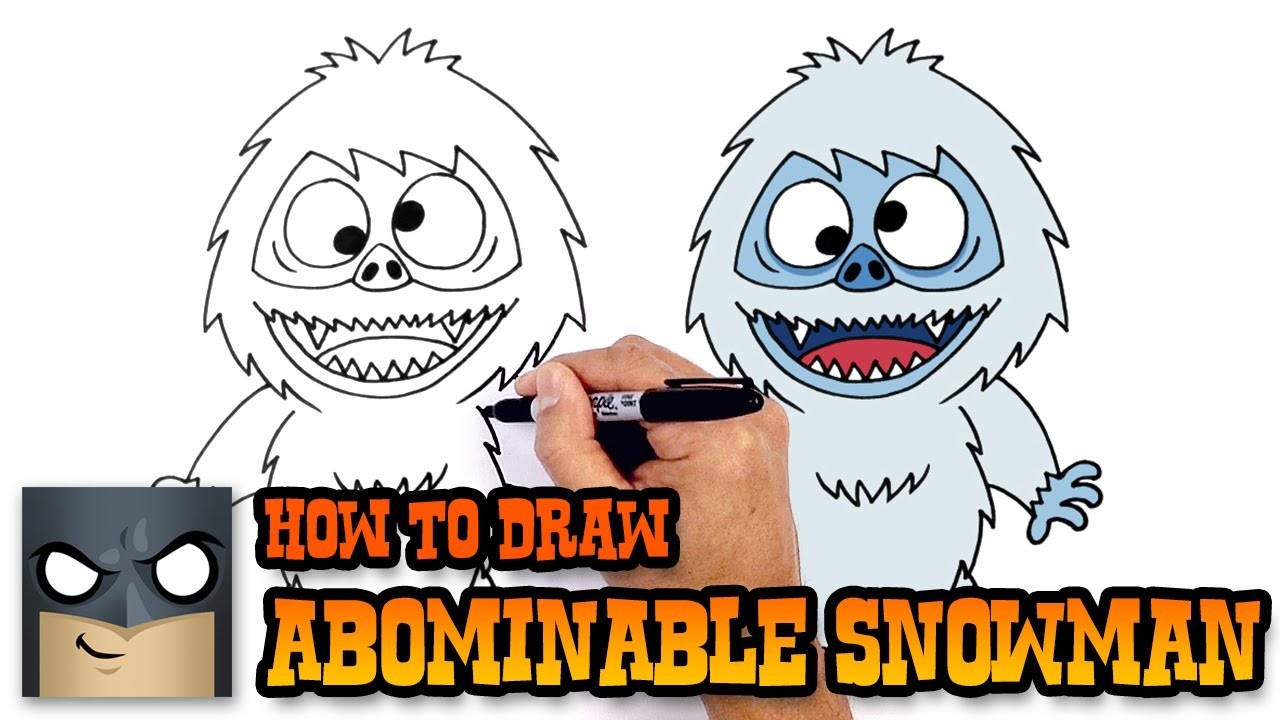 1280x720 How To Draw Abominable Snowman, Christmas Drawing Lesson - Abominable Snowman Drawing