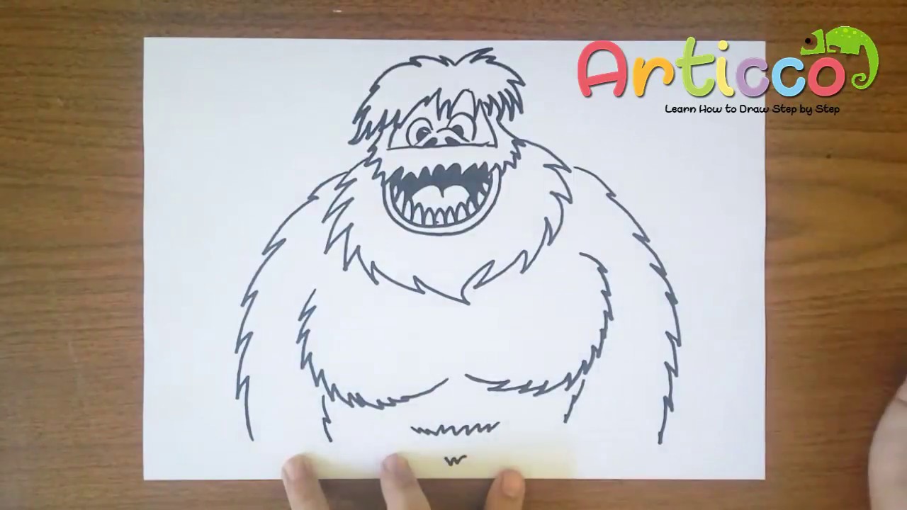 1280x720 How To Draw A Bumble Abominable Snowman Step - Abominable Snowman Drawing