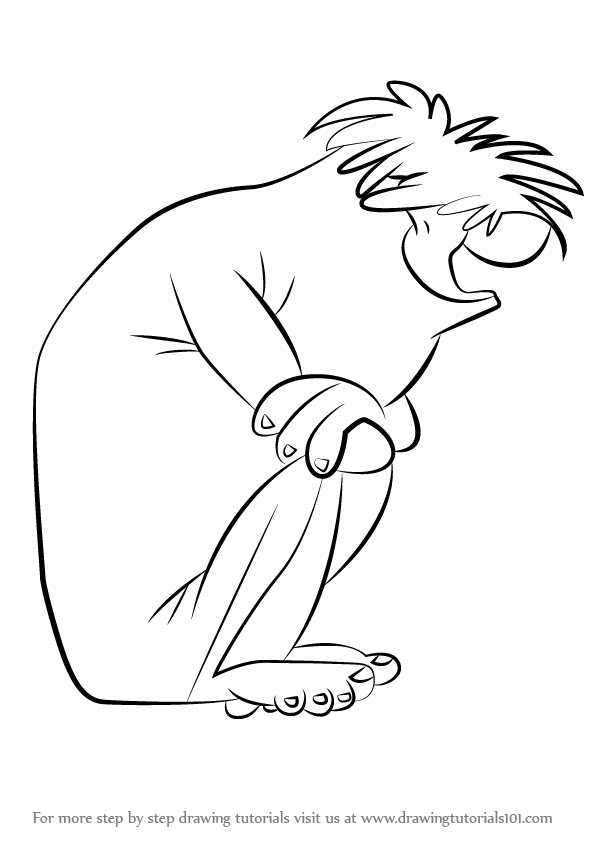 596x842 Learn How To Draw Abominable Snowman From Looney Tunes - Abominable Snowman Drawing