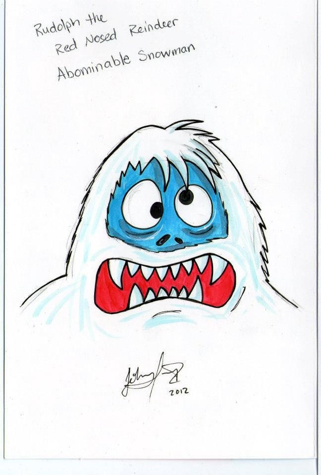 648x960 The Abominable Snowman Christmas Card - Abominable Snowman Drawing