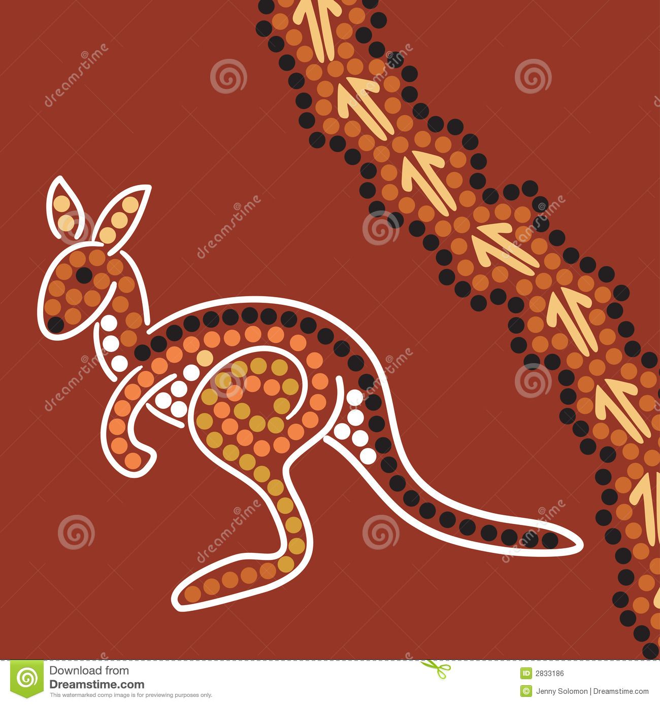 1300x1390 aboriginal tattoos kangaroo - Aboriginal Drawings
