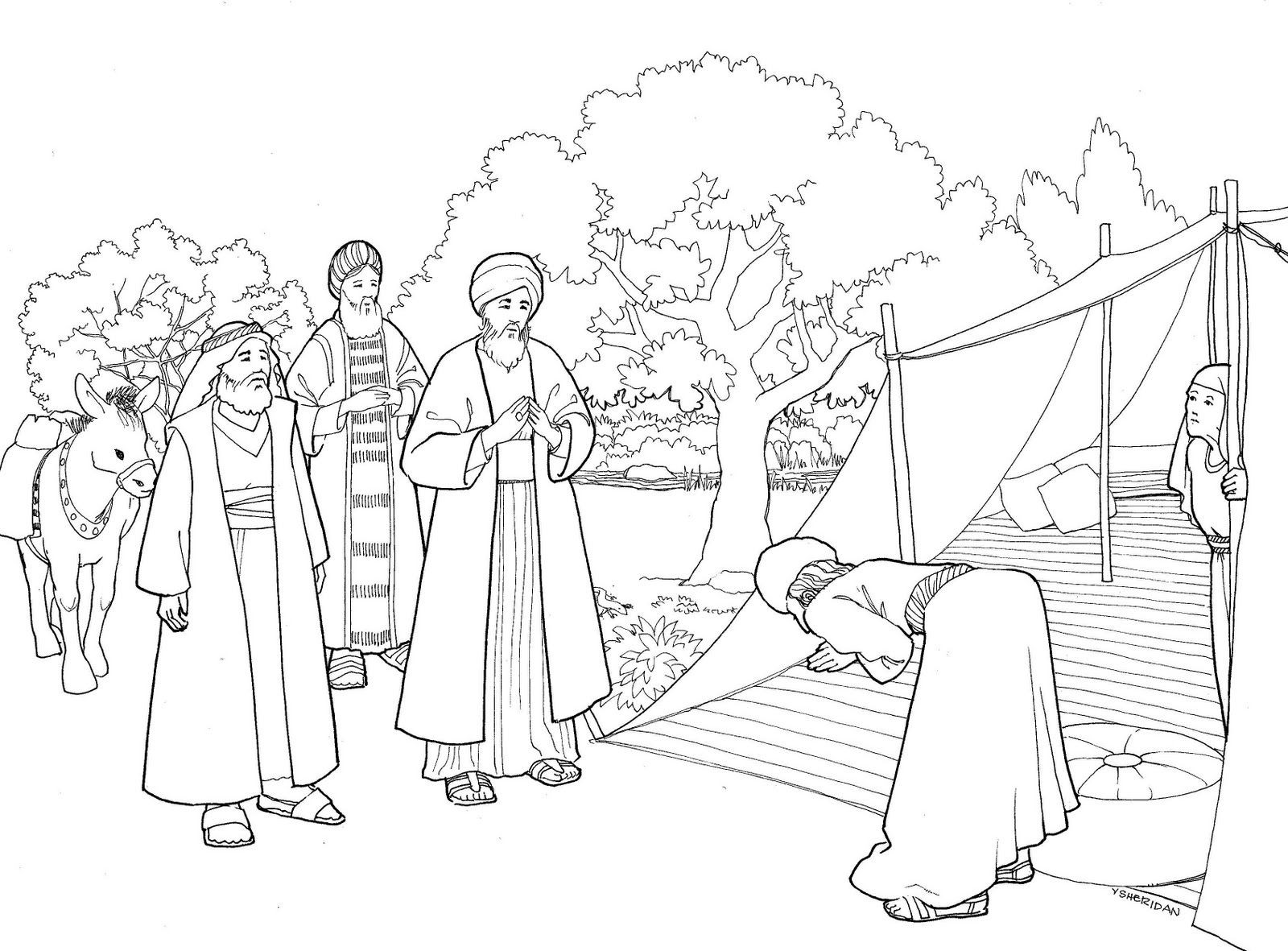  Sketch Abraham Bible Drawing for Girl