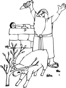227x299 elegant god tests abraham coloring pages - Abraham Bible Drawing
