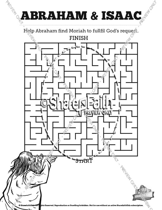520x673 the story of abraham and isaac bible mazes bible mazes - Abraham Bible Drawing