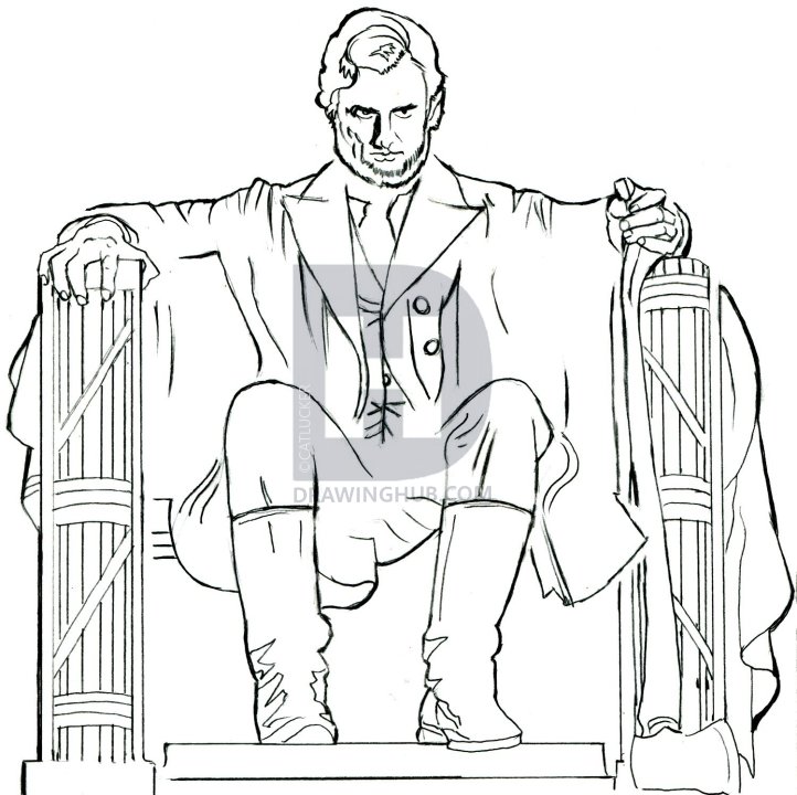 722x720 how to draw abraham lincoln vampire hunter, benjamin walker, step - Abraham Drawing