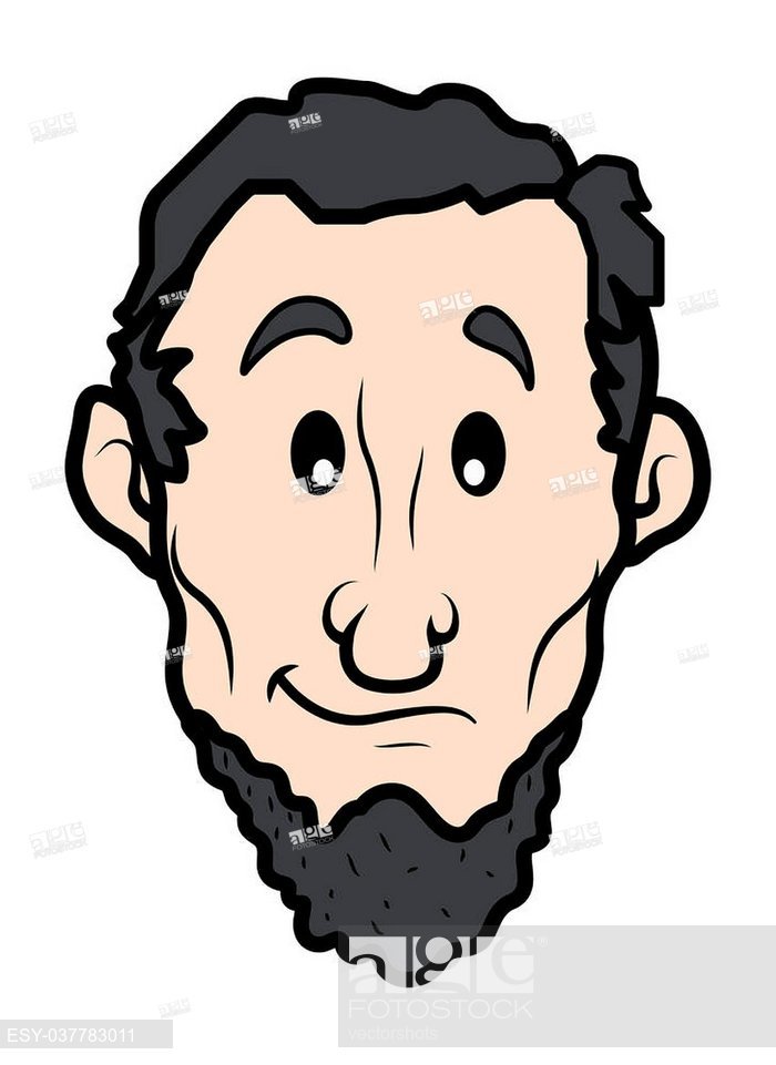 700x961 Drawing Art Of Cartoon Abraham Lincoln Character Vector - Abraham Lincoln Cartoon Drawing