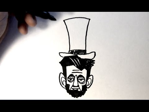 480x360 How To Draw Abraham Lincoln - Abraham Lincoln Cartoon Drawing