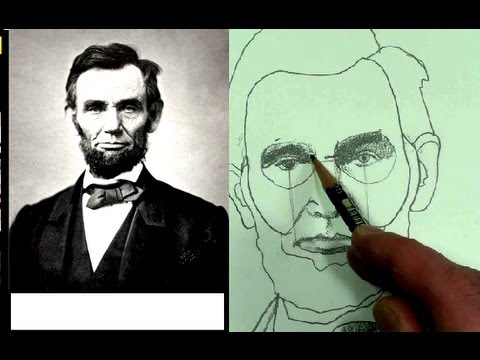 480x360 How To Draw Abraham Lincoln Step - Abraham Lincoln Cartoon Drawing