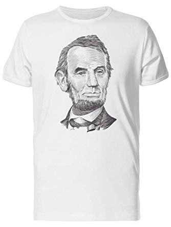 334x445 Hand Drawing Of Abraham Lincoln Tee Men's Image - Abraham Lincoln Drawing