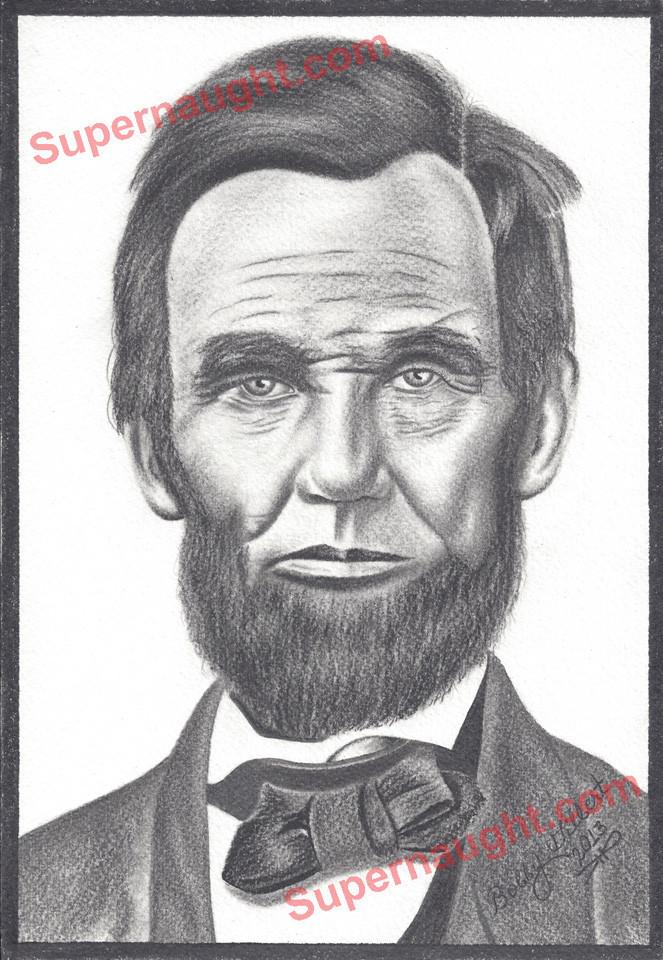 663x960 bobby ray gilbert abraham lincoln drawing signed supernaught - Abraham Lincoln Drawing