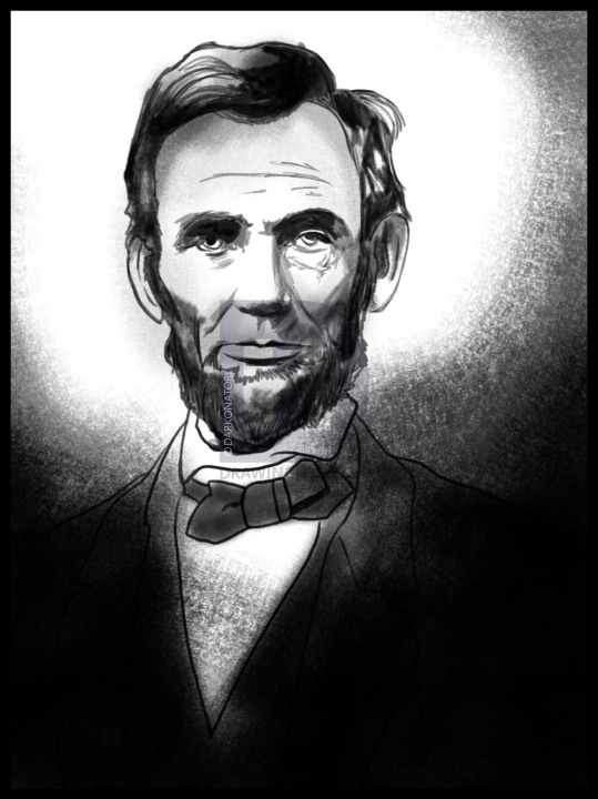 539x720 How To Draw Abraham Lincoln, Step - Abraham Lincoln Drawing