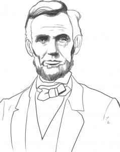 238x302 How To Draw Abraham Lincoln President Step Art Projects - Abraham Lincoln Drawing
