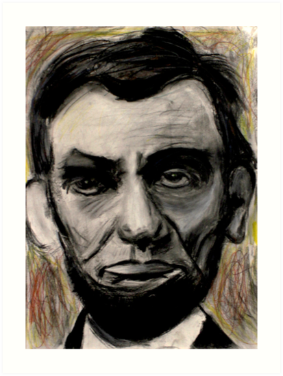 413x549 Abraham Lincoln Charcoal Drawing Art Prints - Abraham Lincoln Drawing
