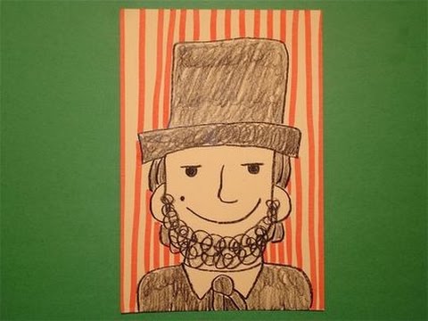 480x360 Let's Draw Abraham Lincoln - Abraham Lincoln With Hat Drawing