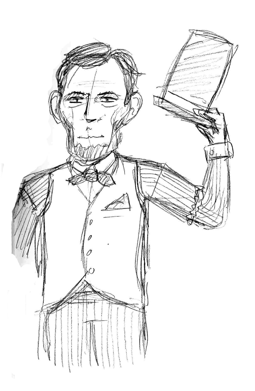 Abraham Lincoln With Hat Drawing at Explore