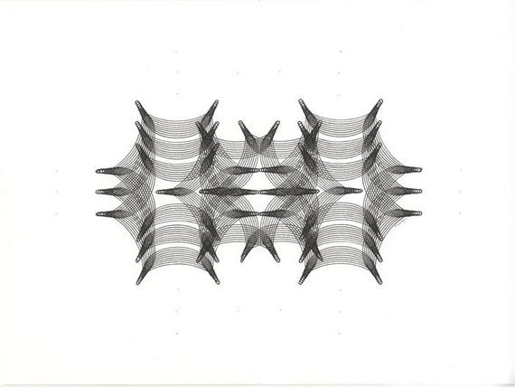 570x428 abstract bat or abstract bird drawing black and white etsy - Abstract Bird Drawing