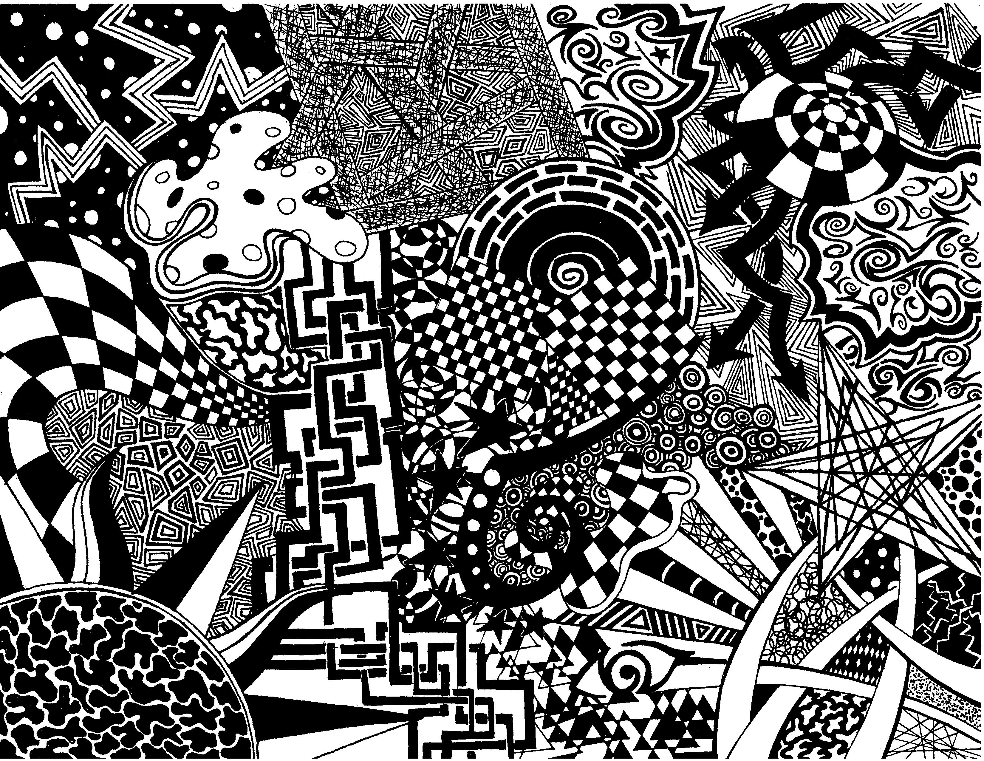 Abstract Black And White Drawings At Paintingvalleycom