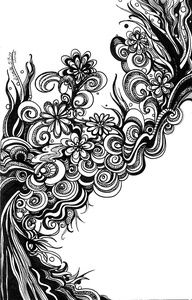 192x300 Abstract Black And White Drawings - Abstract Black And White Drawings