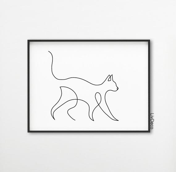 Abstract Cat Drawing at Explore collection of