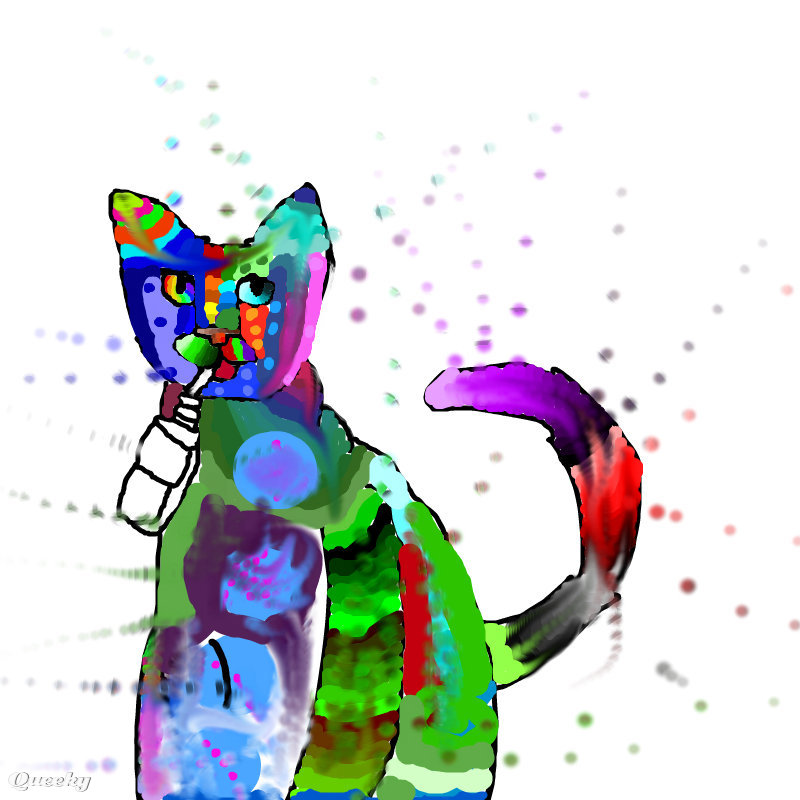 800x800 abstract cat an abstract speedpaint drawing - Abstract Cat Drawing