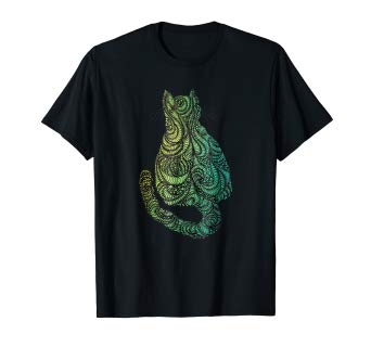 342x320 abstract cat drawing tshirt for art and cat lovers - Abstract Cat Drawing
