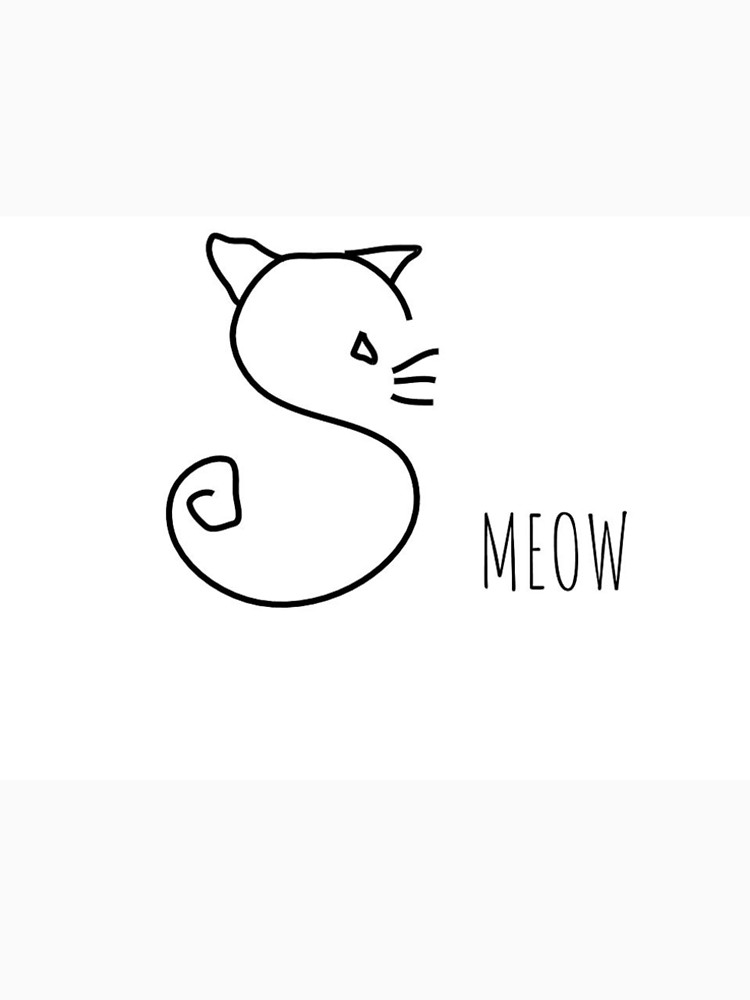 750x1000 Meow Abstract Cat Drawing Women's Premium T Shirt - Abstract Cat Drawing