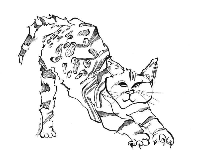 Abstract Cat Drawing at Explore collection of